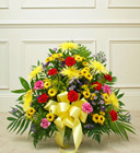 Multicolor Bright Sympathy<br> Floor Basket Davis Floral Clayton Indiana from Davis Floral